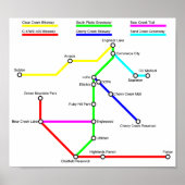 Denver Bike Map Poster (Vorne)