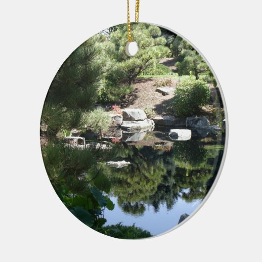 Denver Botanic Japanischer Garten Reflektionen Keramik Ornament (Links)