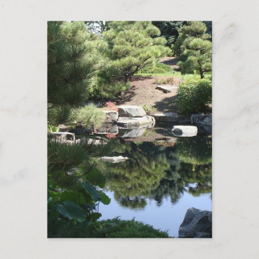 Denver Botanic Japanischer Garten Reflektionen Postkarte (Vorderseite)