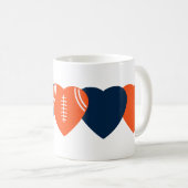 Denver Broncos Football Herzdesign Kaffeetasse (VorderseiteRechts)