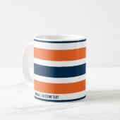 Denver Broncos Minimalistisch Colour Bars Kaffeema Kaffeetasse (Vorderseite Links)