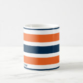 Denver Broncos Minimalistisch Colour Bars Kaffeema Kaffeetasse (Mittel)