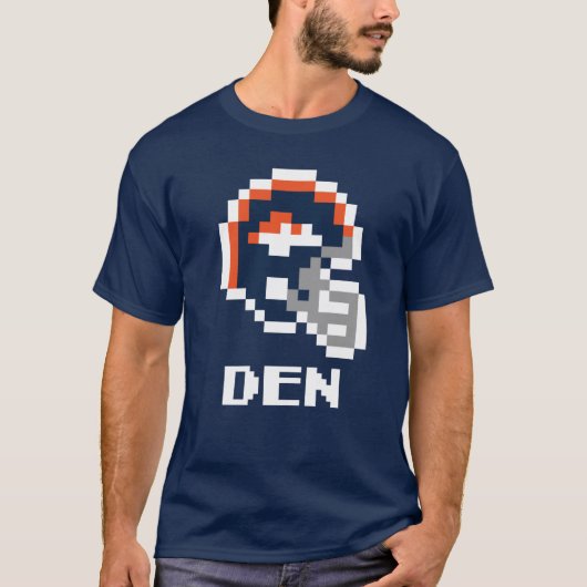 Denver Broncos (Tecmo Super Bowl Football Helm) T-Shirt (Vorderseite)