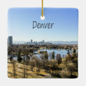 Denver City and Mountains Colorado Keramikornament (Rückseite)