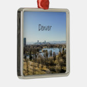 Denver City and Mountains Colorado Ornament Aus Metall (Rechts)