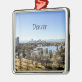 Denver City and Mountains Colorado Ornament Aus Metall (Links)