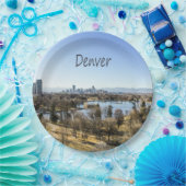 Denver City and Mountains Colorado Pappteller (Party)