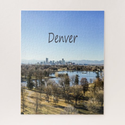 Denver City and Mountains Colorado Puzzle (Vertikal)