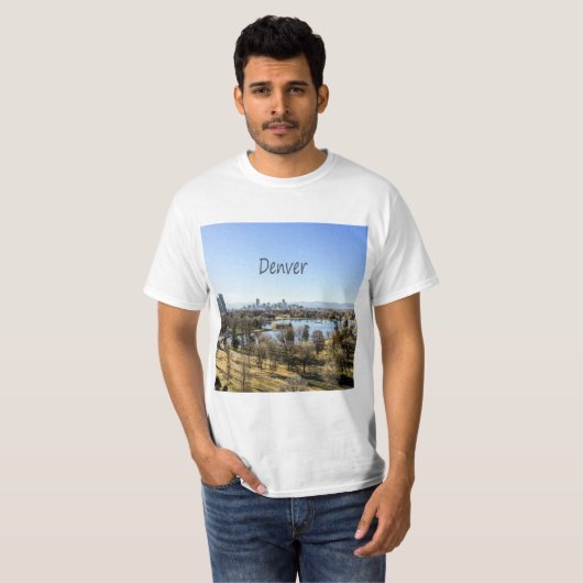 Denver City and Mountains Colorado T-Shirt (Vorne ganz)