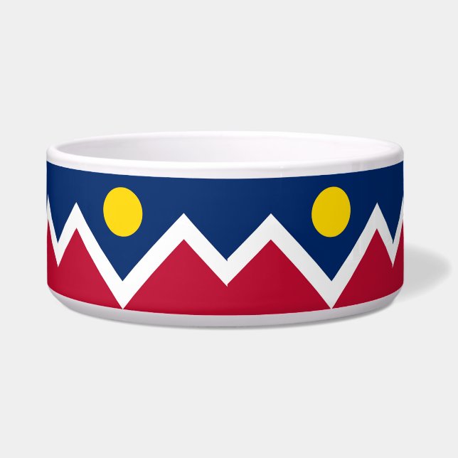 Denver City Flag Pet Bowl Napf (Vorderseite)