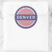 Denver City Pride Emblem – American Identity Runder Aufkleber (Tasche)