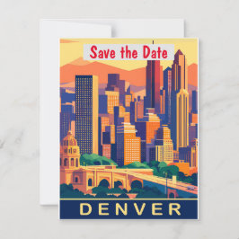 Denver, City Skyline, Colorado Save The Date
