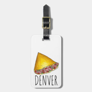 Denver CO Colorado Ei Omelet Omelet Frühstück Gepäckanhänger