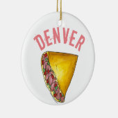 Denver CO Colorado Frühstück Ei Omelet Keramik Ornament (Rechts)