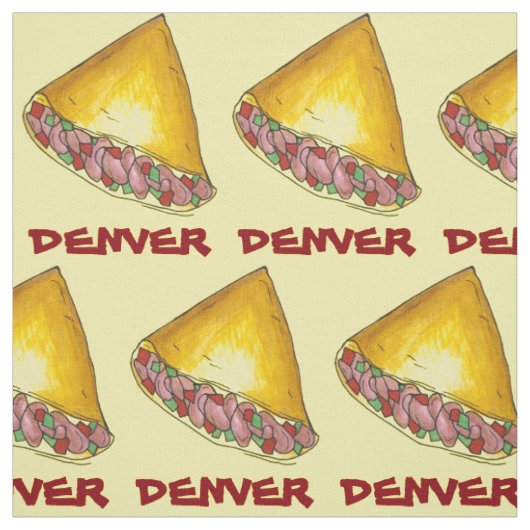 DENVER CO Colorado Omelet Ei Omelet Frühstück Stoff (Muster)