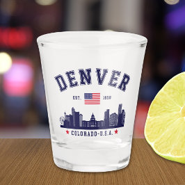 Denver CO Skyline Souvenir Design Schnapsglas