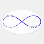 Denver CO Unendlichkeitsticker Ovaler Aufkleber (Vorderseite)