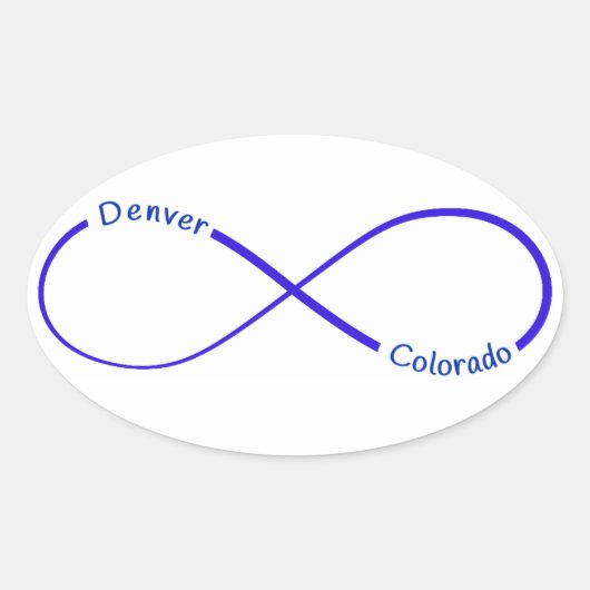 Denver CO Unendlichkeitsticker Ovaler Aufkleber (Vorderseite)