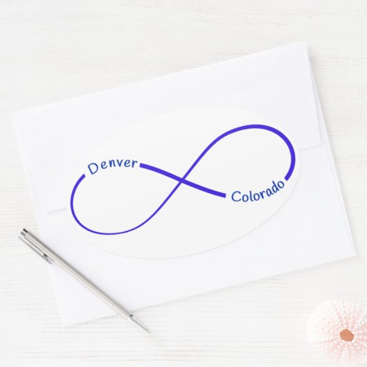 Denver CO Unendlichkeitsticker Ovaler Aufkleber (Umschlag)