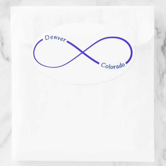 Denver CO Unendlichkeitsticker Ovaler Aufkleber (Tasche)