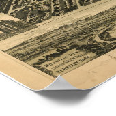 Denver Colorado 1889 Antike Panoramakarte Poster (Ecke)