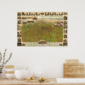 Denver Colorado 1908 Panoramakarte Poster (Küche)