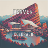 Denver Colorado 3 Inch Vinyl Sticker (Vorderseite)