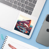 Denver Colorado 3 Inch Vinyl Sticker (Laptop mit iPhone)