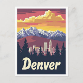 Denver Colorado Art vintage Travel Postkarte