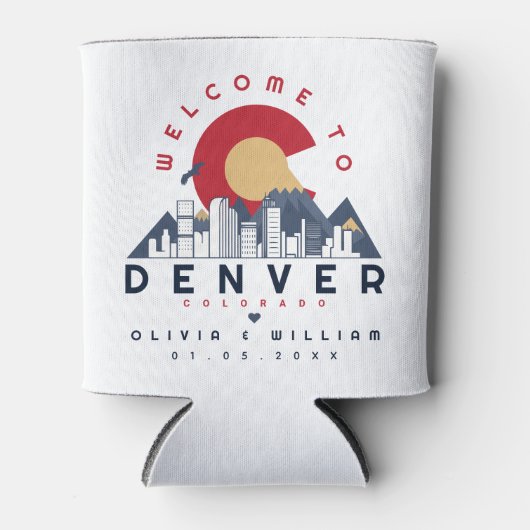 Denver Colorado Begrüßung der Skyline Dosenkühler (Vorderseite)