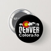 Denver Colorado Berge Button (Vorne & Hinten)