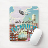 Denver Colorado Cartoon Reiseplakat Mousepad (Mit Mouse)