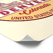 Denver Colorado City Skyline Emblem Poster (Ecke)
