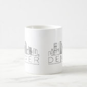 Denver, Colorado| City Stylized Skyline Kaffeetasse (Mittel)