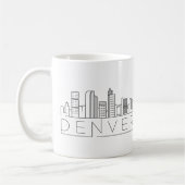 Denver, Colorado| City Stylized Skyline Kaffeetasse (Links)