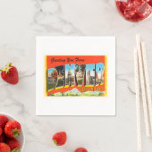 Denver Colorado CO Alte Jahrgänge Reiseführer von  Serviette (Beispiel)