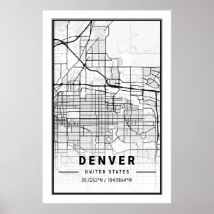 Denver Colorado CO USA City Travel Poster