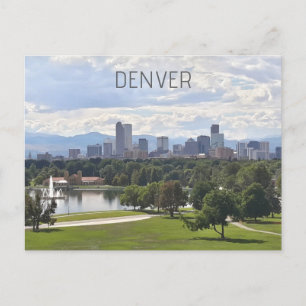 Denver Colorado Downtown Skyline Foto Postkarte