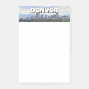 Denver Colorado Downtown Skyline und Berge Post-it Klebezettel