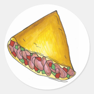 Denver Colorado Egg Omelet Omelet Frühstück Küche Runder Aufkleber