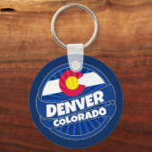 Denver Colorado Fahne platzte Schlüsselanhänger (Vorderseite)