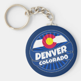Denver Colorado Fahne platzte Schlüsselanhänger