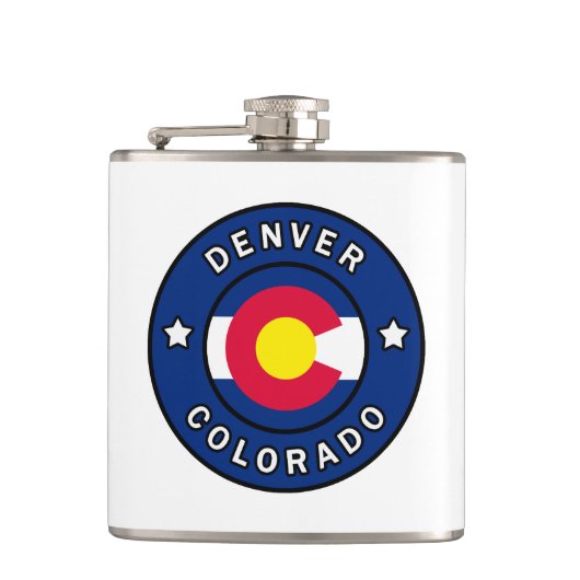 Denver Colorado Flachmann (Vorderseite)