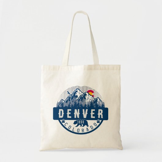 Denver Colorado Flag Bergsee-Zauber Tragetasche (Vorne)
