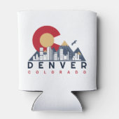 Denver Colorado Flag Camping Wandern Souvenirs 80e Dosenkühler (Rückseite)