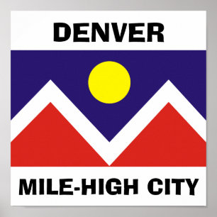 Denver, Colorado Flag Poster