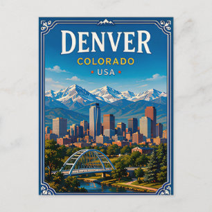 🏔️ Denver Colorado Gebirgsurlaub Erinnerung Postkarte