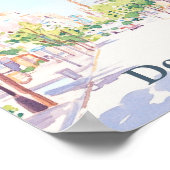 Denver Colorado Gouache Paint Illustration Travel Poster (Ecke)