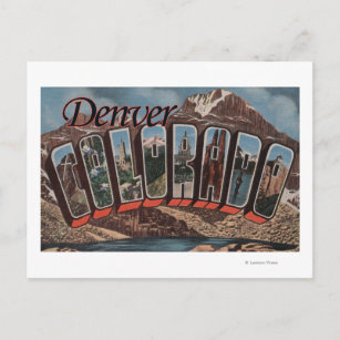 Denver, Colorado - Große Buchstabenszenen Postkarte