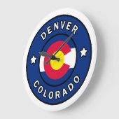 Denver Colorado Große Wanduhr (Winkel)